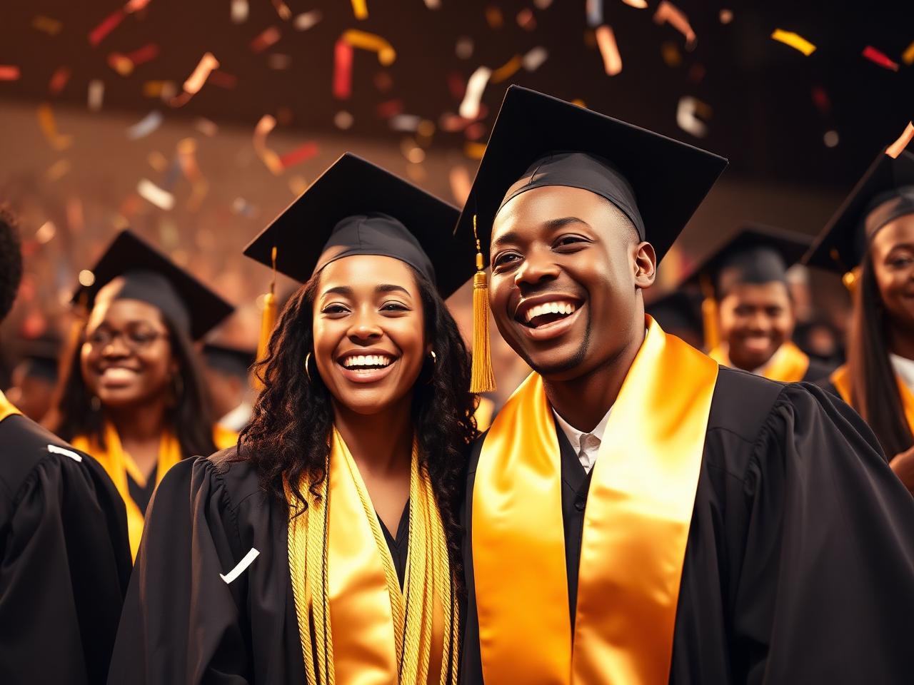 HBCU graduates celebrating at commencement